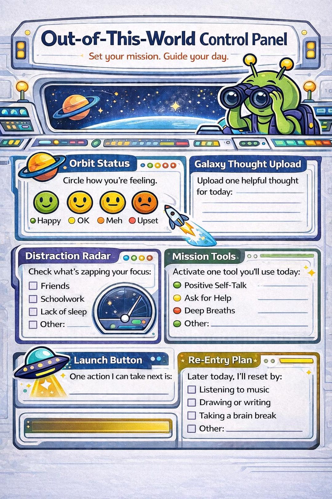 Out of This World | Classroom SEL Activity - Etsy