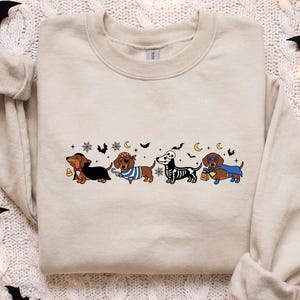 Halloween Dachshund Shirt, Wiener Dog Spooky Season Tee, Cute Fall Dog Sweatshirt, Pumpkin Patch Apparel, Dog Lover Gift, Comfort Colors