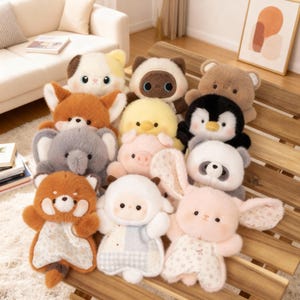 Handmade Knitted Plush Squeeze Stress Toy Bag,Stress Relief Squeeze Toy, Cute Cat & Dog Animal Doll, Soft Fidget Sensory Toy Gift