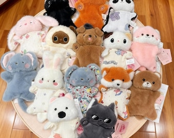 Handgemachte Plüsch Stress Relief Tier Puppe, niedliche Katze Hund Fidget Spielzeug, weiches Squeeze Komfort Spielzeug mit Sitzsack, Angst Relief Geschenk