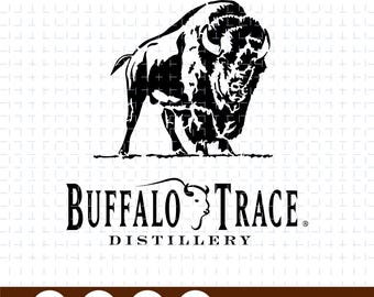 Bord Buffalo Trace-distilleerderij | Clipart merklogo | Whiskybord | Whiskybourbon | Alle indelingen