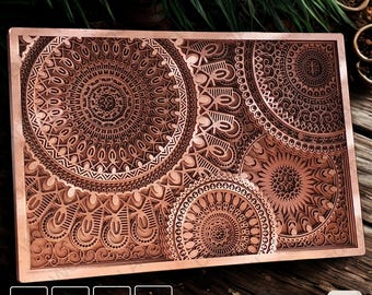 Mandala tribale - Fichiers SVG de découpe laser | Décoration murale en bois superposé | Style bohème - DXF et PDF