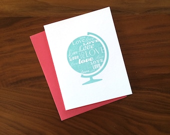 You Fill My World With Love - Letterpress Card