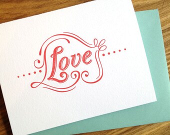 Amour - Carte typographique Saint-Valentin