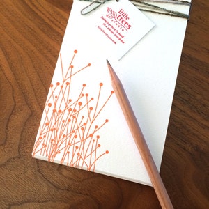 Letterpress Buckslip Notecards Orange Wild Mustard Notecard image 2