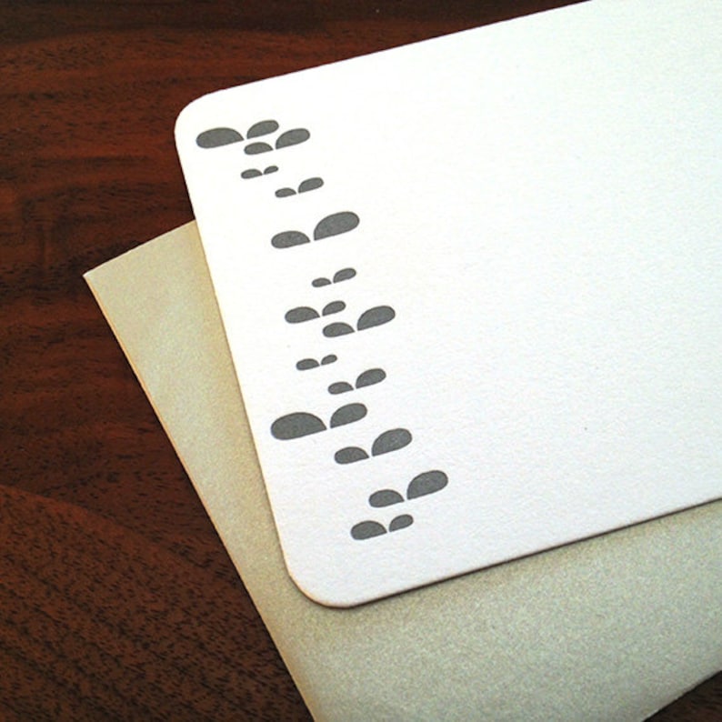 Letterpress Notecard Set With Button and String Folder - Nature Series ...