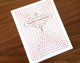 Happy Birthday Exclamation - Letterpress Card