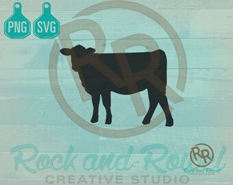 Heifer Silhouette SVG Files | Cattle SVG | Vector | Download Vector File | svg file | png file | cow illustration