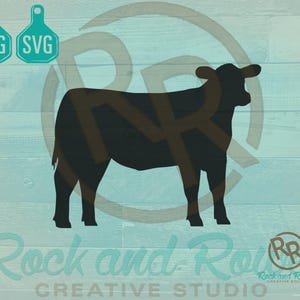 Heifer Side Profile View Silhouette SVG Files | Cattle SVG | Vector | Download Vector File | Angus | svg file | png file | cow illustration