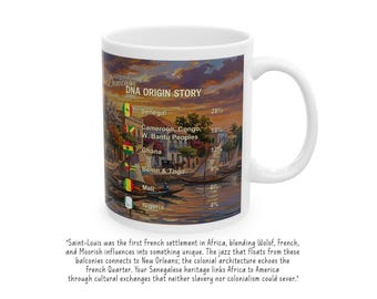 Personalized Genealogy Coffee Mug of Senegalese Heritage & Custom Senegal Family Tree Ancestry Gift