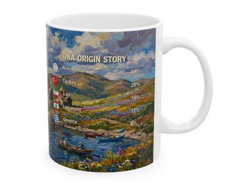 Personalized Genealogy Coffee Mug of Armenian Heritage & Custom Armenia Family Tree Ancestry Gift