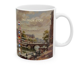 Personalized Genealogy Coffee Mug of Dutch Heritage & Custom Netherlands Family Tree Ancestry Gift
