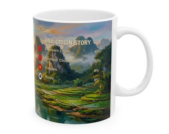 Personalized Genealogy Coffee Mug of Chinese Heritage & Custom China Family Tree Ancestry Gift