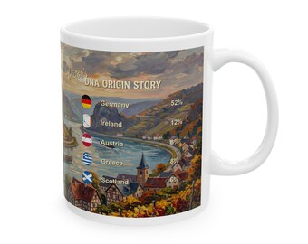 Personalized Genealogy Coffee Mug of German Heritage & Custom Germany Family Tree Ancestry Gift