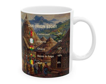Personalized Genealogy Coffee Mug of Cameroonian Heritage & Custom Cameroon Family Tree Ancestry Gift