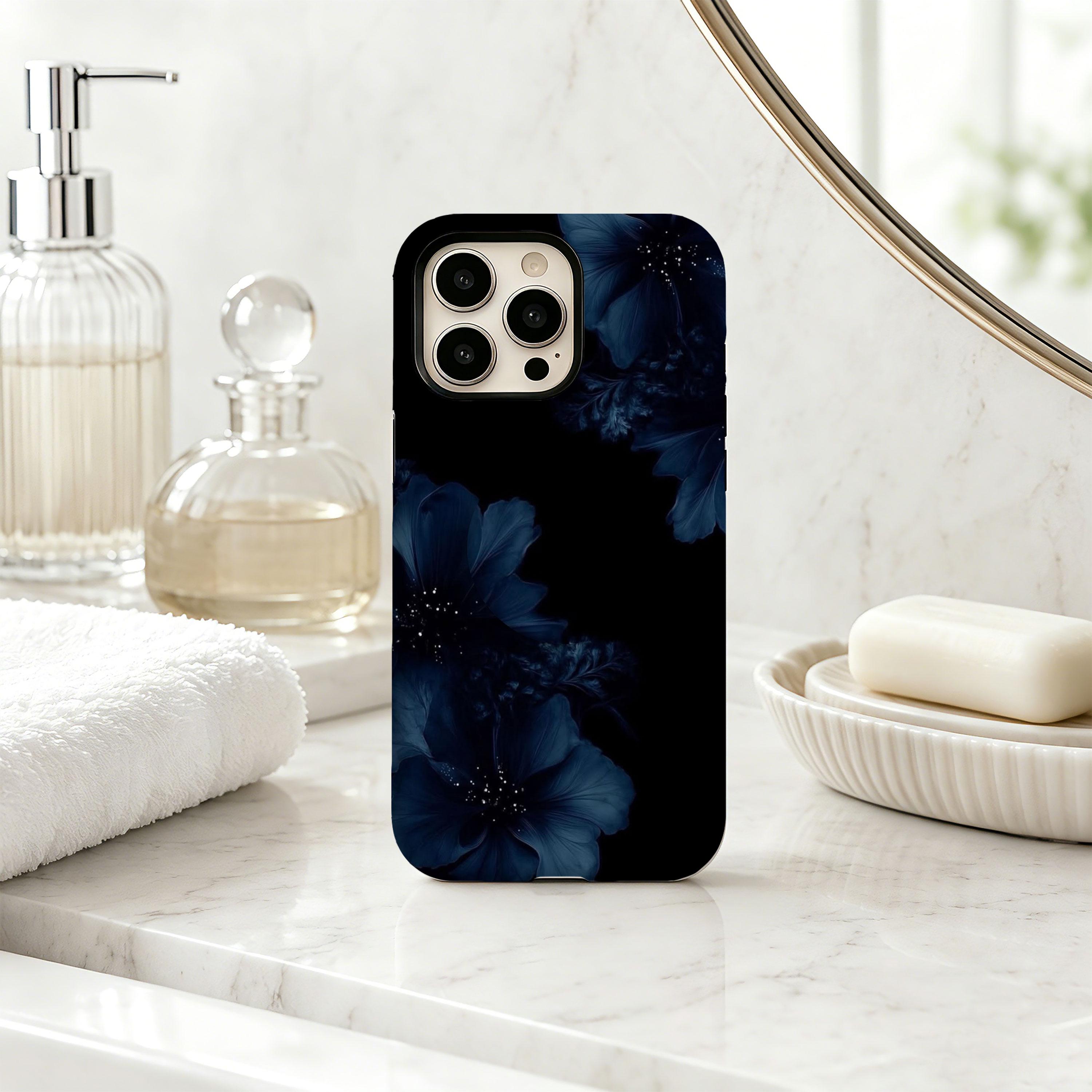 Navy Floral Phone Case - Etsy