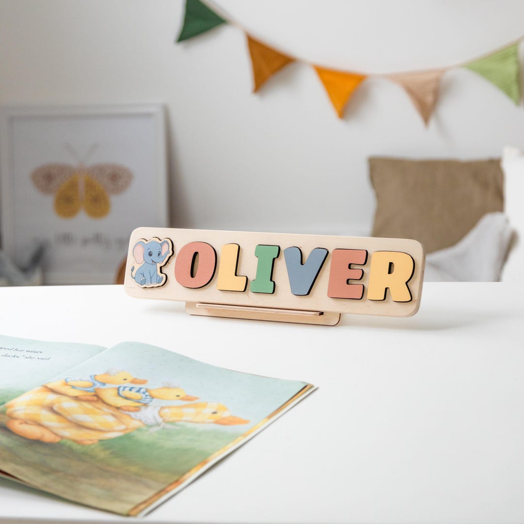Your Child’s Name Puzzle – Custom Wooden Nursery Name Sign – Nursery ...