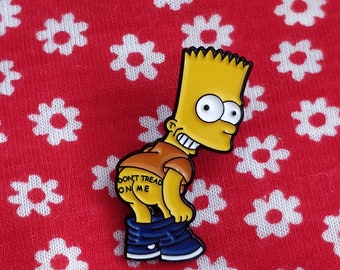 Pin de Bart Simpson enseñando el culo de la serie los Simpsons