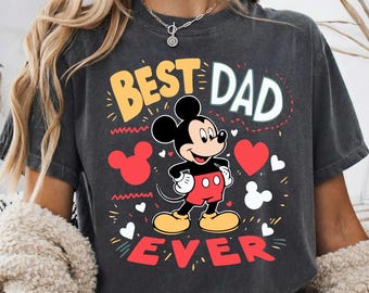 Mickey Best Dad Ever PNG Sublimationsdesign, Disney Vatertag Shirt Grafik, Mickey Dad PNG, sofortiger digitaler Download