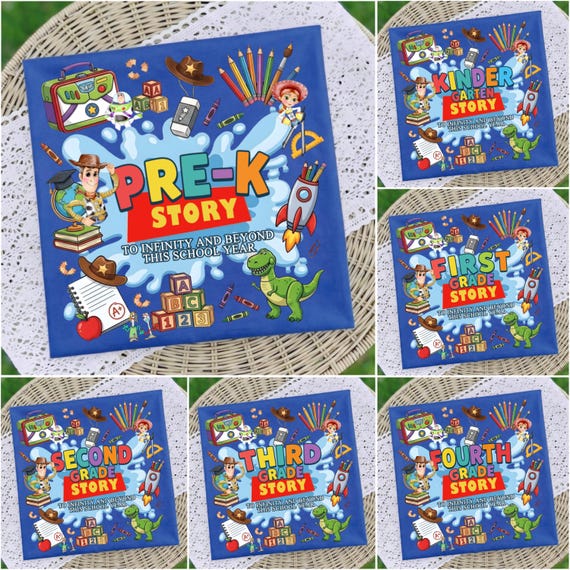 Toy Story Back to School PNG, Sublimation Design Premium Teacher Shirt, Pre-K Kindergarten First Grade Story Clipart, School Year Download