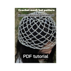Crochet Mesh Hat PDF Pattern | Boho Summer Beanie Tutorial | Handmade Net Hat Guide | Instant Digital Download | DIY Gift for Her.