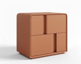 Handmade Modern Nightstand, Custom Color Minimalist Bedside Table