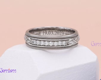 Celtic Knot Diamond Women's Wedding Band | Solid Gold Celtic Wedding Ring | Diamond Bridal Band for Her | Infinity Knot Ring