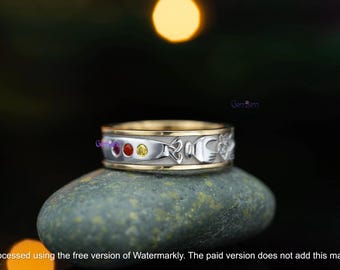 Eternal Heart Promise Ring for Women | Diamond Heart Wedding Band | Solid Gold Promise Ring | Romantic Bridal Ring