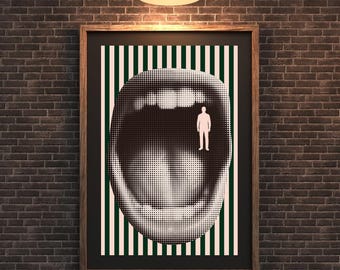 Maneater Wall Poster | Digital Wall Print | Aestetic Wall Print for Room or Bedroom