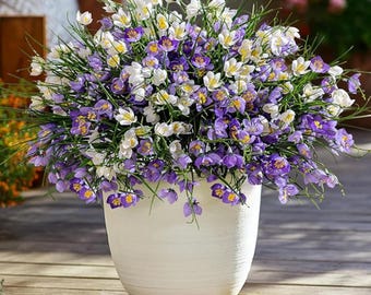 Planta de flores de narciso artificiales para decoración de interiores y exteriores.