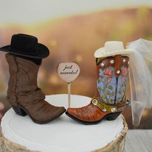 Country western wedding cake topper-cowgirl boots-cowboy boots-wedding cake topper-western wedding-western birde-hunting-rustic wedding