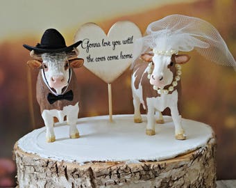 cow farmer barn wedding cake topper animal farm wedding country rustic themed bride and groom farmers western ranch cowboy boots rodeo Texas