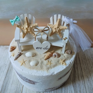 Adirondack beach wedding chairs-miniature Adirondack chairs-wedding cake topper-beach chairs-beach wedding-destination wedding-beach-custom