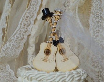 Wedding Party Reception Party Music Guitar Bank Rock & Roll Cake Topper Choose 