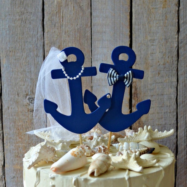 Anchors Away wedding cake topper-Anchors-boat wedding cake topper-sailing-sailing cake topper-nautical theme-beach wedding