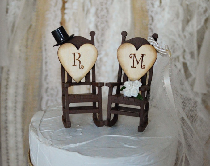Rocking Chaircake Topperrusticshabbywoodlandsmr.and Etsy