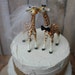 Giraffe wedding cake topper-animal-wedding cake topper-giraffe-wedding-just married-bride and groom-cake topper-custom-jungle-zoo-safari
