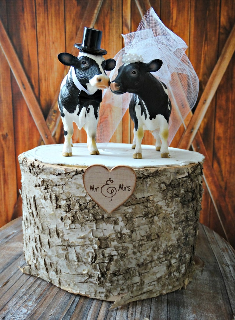 Cow Wedding Cake Topper Cow Cake Fondant Decorations kattevyc