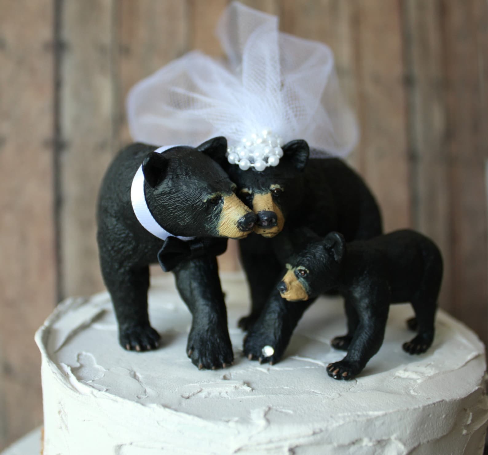 Family wedding cake topperbearfamilyweddingcake Etsy
