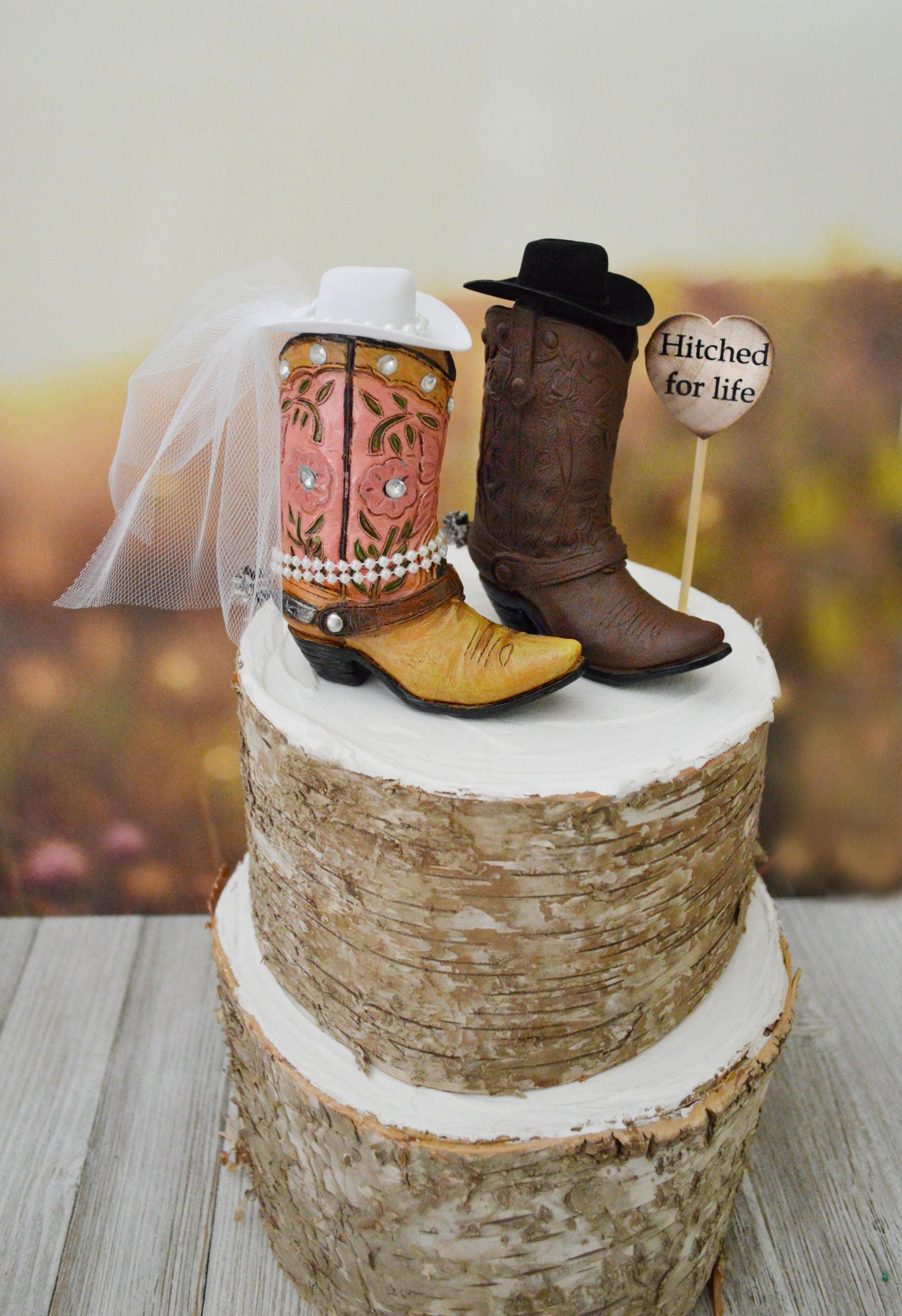 Boot Wedding Cake Topper Western Wedding Barn Country Bride Etsy