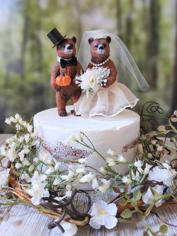 Bear Wedding Cake Topper-bears-bear Lover-black Bear-grizzley Bear