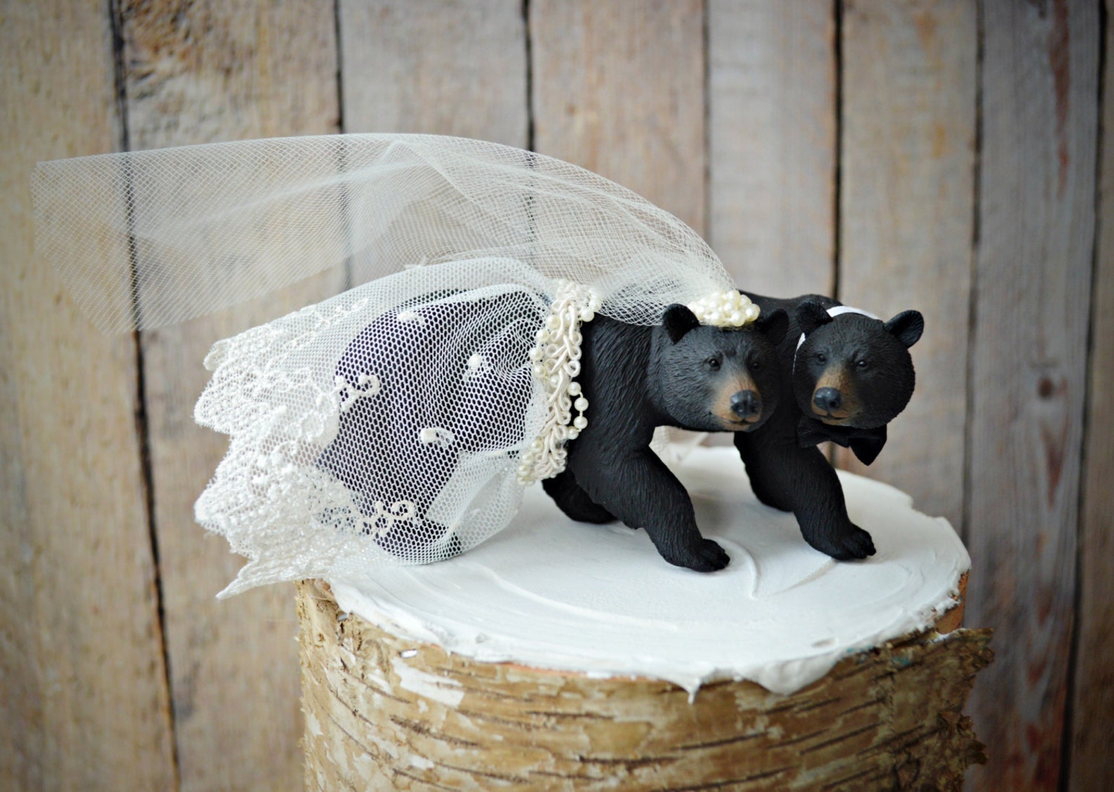 Black Bear Wedding Cake TopperBear Cake TopperHunting