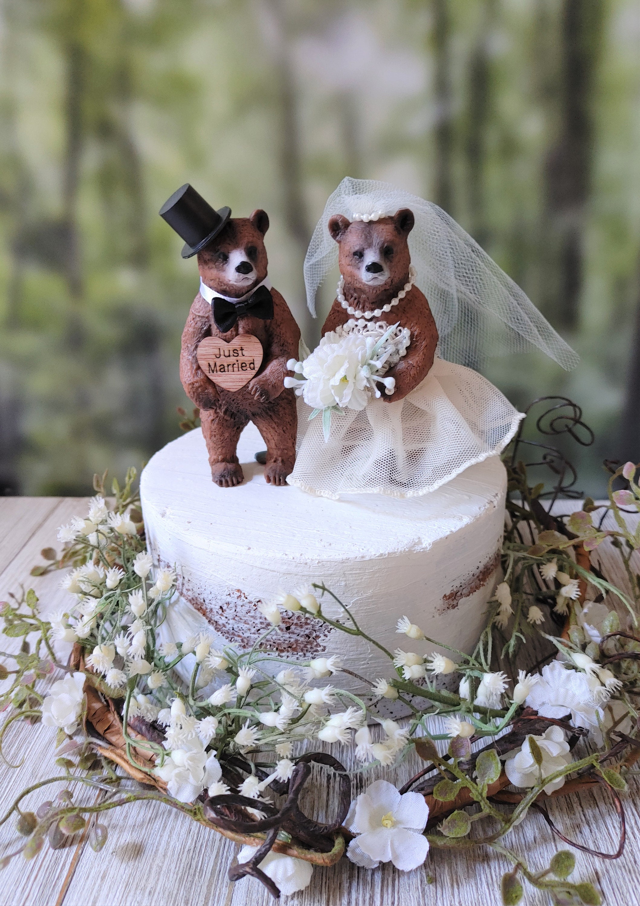Bear Wedding Cake Topper-bears-bear Lover-black Bear-grizzley Bear