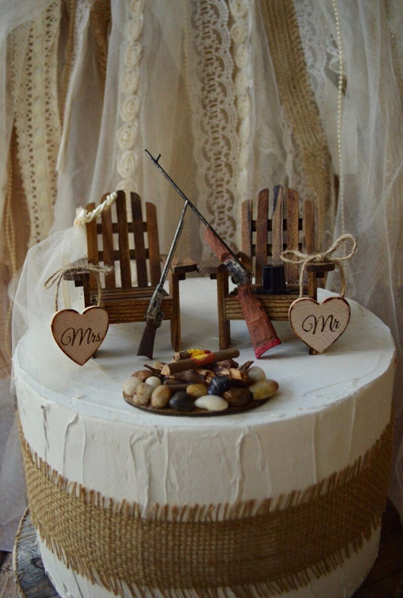 Shot Gun Riffle Hunting Wedding Cake Topper Gun Deer Etsy