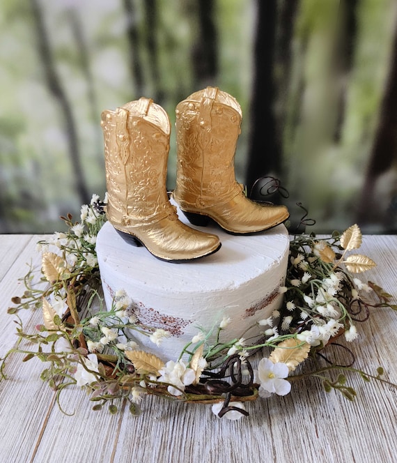 Cowgirl Boots Birthday Party Bridal Shower Girl's Cake Topper Western  Cowgirl Themed Pink Boot Topper Sheriff Callie Small Boots Baby Shower -  Etsy Sweden