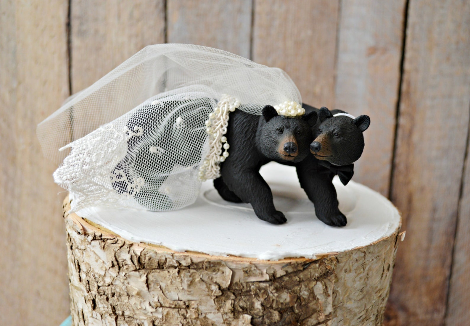 Black Bear Wedding Cake TopperBear Cake TopperHunting