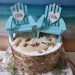 Quick Ship Miniature Adirondack Chair Set Wedding Cake Topper - Etsy
