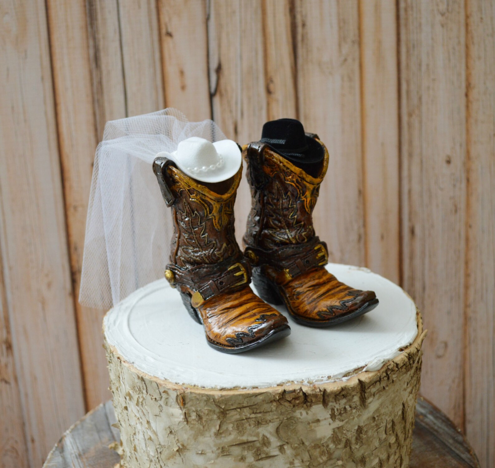 Western Cowboy Boots Wedding Cake Topperwestern Etsy