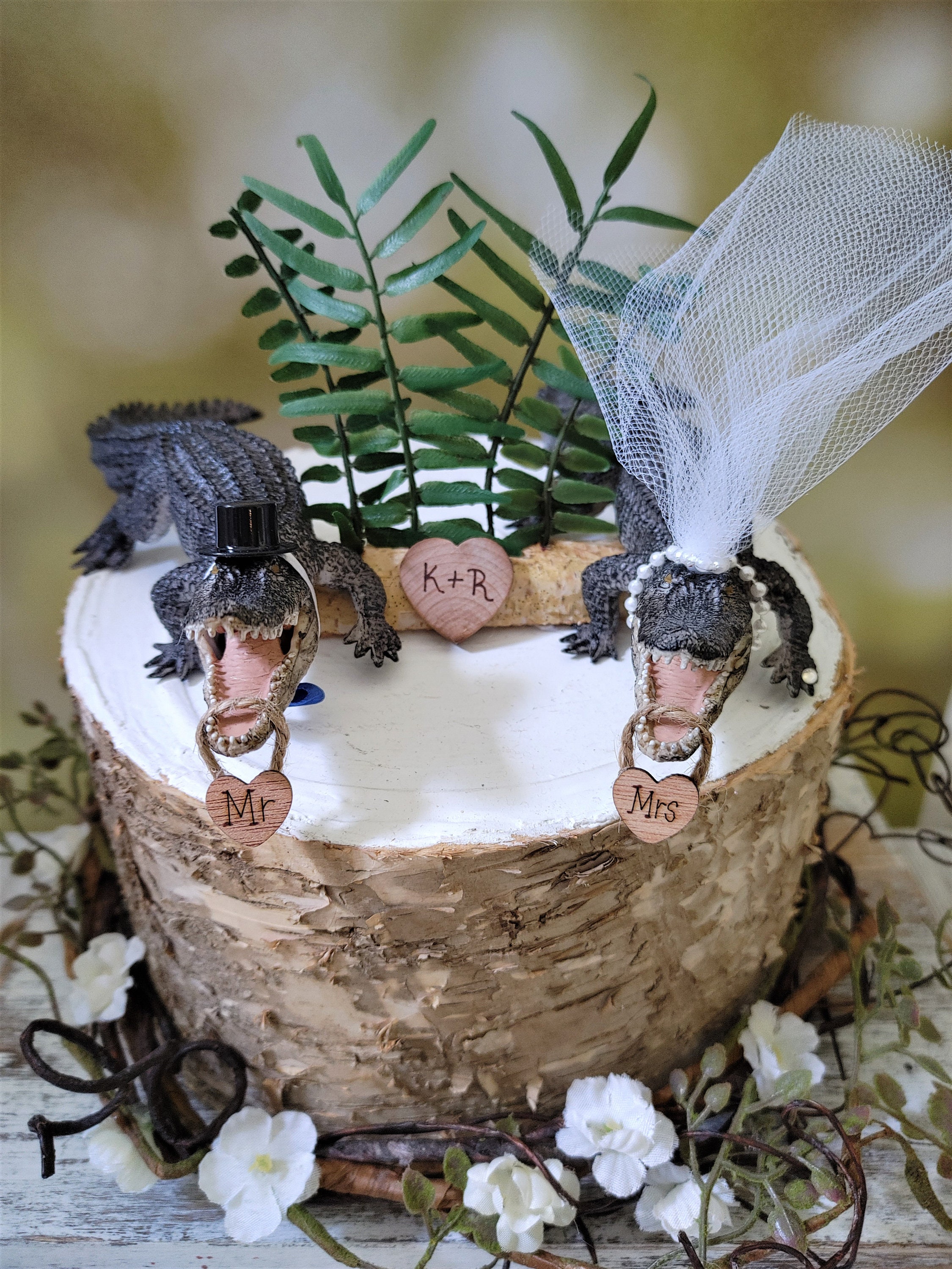 Python And Gator Cake Topper Alligator Lover Wedding Cake Topper Florida Gators Mascot University of ...