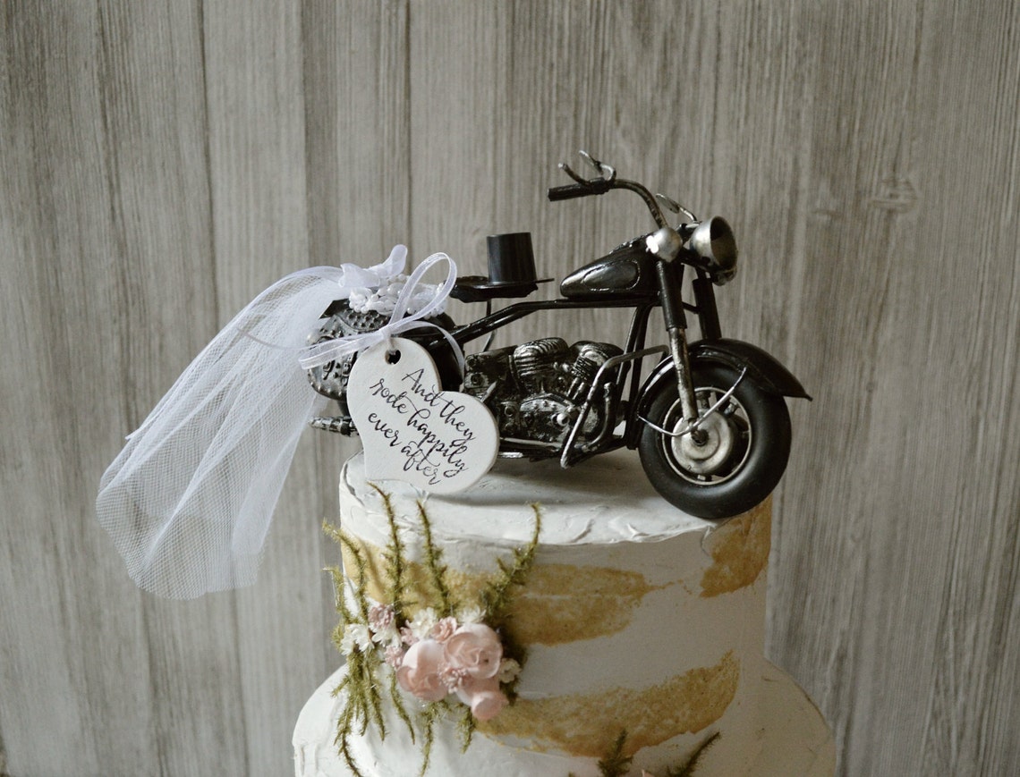 Motorcycleweddingcake Toppermotorcycle Topperharley Etsy